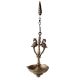 Brass Twin Parrorts Hanging Diya Oil Lamp